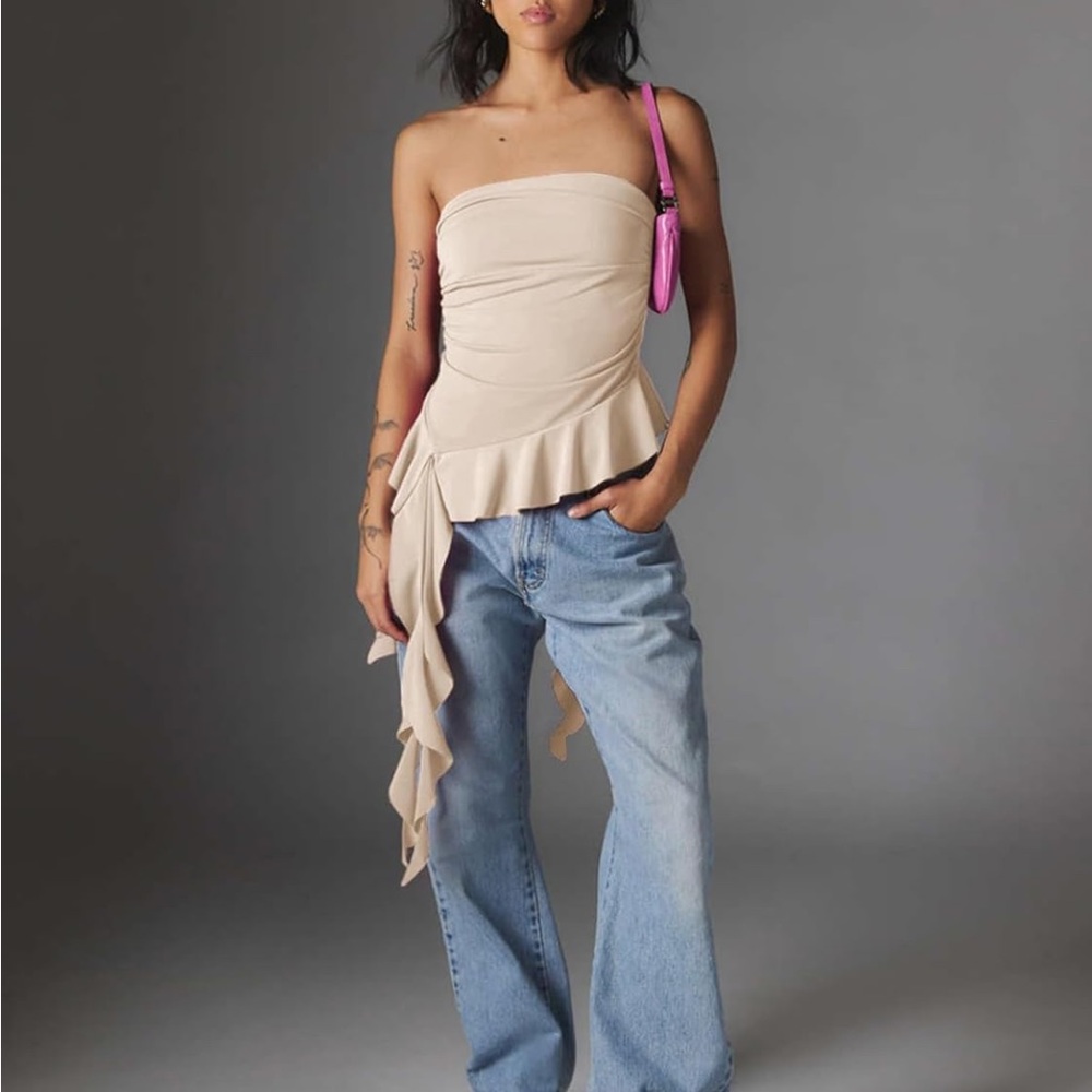 Ruffled tube top